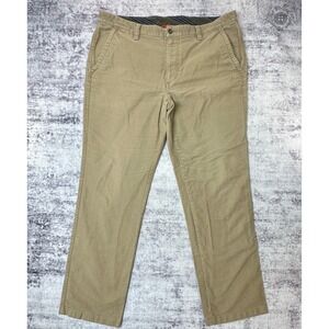 L.L. Bean Men's Chino Pants 38x34 Khaki Standard Fit - Waist Flannel Lined